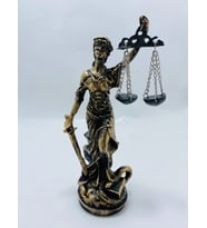Adaletin Simgesi Adalet Kadın Terazisi Themis Adalet Heykel - Küçük Boy (Altın-Siyah)