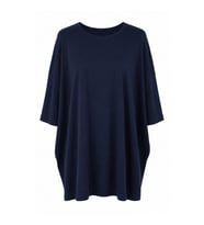 Trender Fit Battal Bisiklet Yaka Lacivert Erkek T-Shirt 221