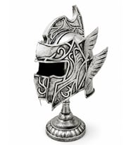 Fantastik Tasarımlı Miğfer Biblosu - Metal - 53x20 cm Dekoratif Obje