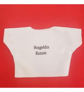 Hoşgeldin Kuzum Yazılı Oyuncak Tişörtü (Siyah)