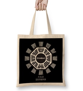 Dharma Initiative Lost Retro Japanese Bez Çanta Uzun Saplı