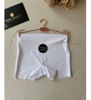 Cool Comfort Yüksek Bel Ağı Pamuklu Yüksek Bel Kadın Boxer (Beyaz)