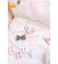 Babyhola Kız Bebek 2'li Saç Bandı Bandana Set Siyah-Krem 1706