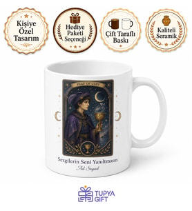 Tarot Kartları Kupa Kızı Gelecek Okuyucu Mistik Kupa Bardak Hediye