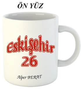 Kişiye Özel Hediyelik Eskişehir 26 Kupa Bardak