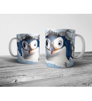Pixxa Penguen Penguin Optik İllüzyonlu Kupa Bardak Model 4