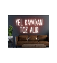 YEL KAYADAN TOZ ALIR Yazılı Neon Tabela