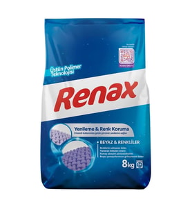 Renax Toz Camasır Makinesi Deterjanı 8 Kg Renkli Ve Beyazlar
