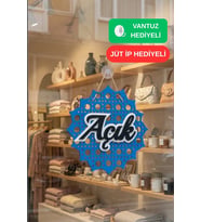 Hazeran Günebakan Desenli 5D Modern Açık/Kapalı Tabelası - Tesbih