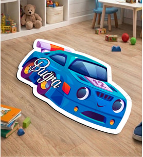 eJOYA Kişiye Özel Araba Tasarımlı Puzzle Keçe Halı 116288