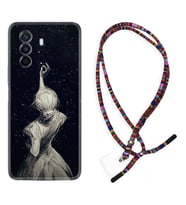 Huawei Nova Y70 Y90 Nova 9 SE  Kılıf Boyun Asklı Rasta Silikon Star Woman 1332