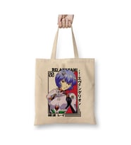 Rei Ayanami Neon Genesis : Evangelion Beyaz Bez Çanta Uzun Saplı Alışveriş Çantası Plaj Çantası
