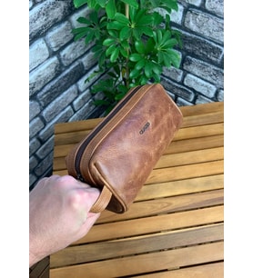 Guard Antik Taba Unisex Deri El Çantası (Çok Renkli)