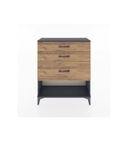 Arges Şifonyer 3 Çekmeceli 88x30x106 Antrasit-Çam