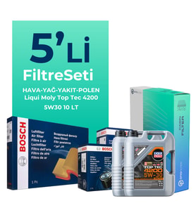BOSCH Jeep Grand Cherokee 3.0 Dizel Filtre Bakım Seti Liqui Moly Motor Yağlı (2005-2011) 5 Li