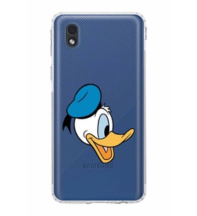 Samsung Galaxy A01 Core  Kamera Korumalı Kapak Donald Duck Tasarımlı  Şeffaf Kılıf