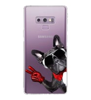 PrintiFy Samsung Galaxy Note 9 ile Uyumlu Köpek 2 Kamera Korumalı Şeffaf Kılıf
