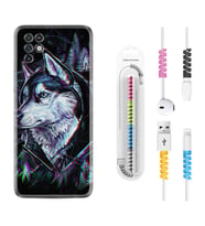 INFINIX Note 11 Pro Note 10 Hot 9 Play Kılıf Kablo Koruma Spiral Silikon Dog Eyes 1761