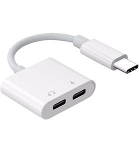 5067 Type C To Kulaklık Hızlı Şarj Giriş Çevirici Çoklayıcı Çoğaltıcı Splitter Adaptör
