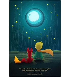 Küçük Prens Tasarımlı Ahşap Poster