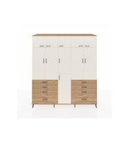 Kronos Dolap 8 Raflı 8 Çekmeceli 3 Askılı 220x59x243 Çam-Aytaşı/Çam