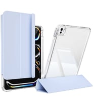 Apple iPad Pro 11 2024 Uyumlu Kılıf Magnetik Ayrılabilen Airbagli Zore Sliding Tablet Kılıfı (Açık Mavi)