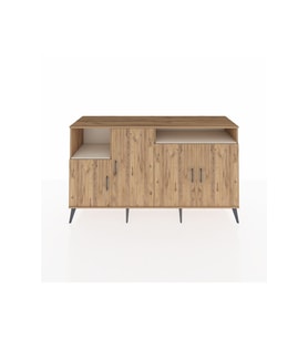 Kronos Konsol 5 Raflı 4 Kapaklı 176x59x99 Çam-Çam/Aytaşı