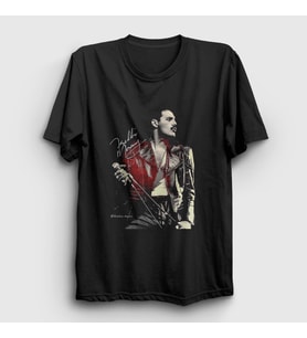 Presmono Unisex Siyah Legend Queen Freddie Mercury T-Shirt 405520tt