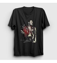 Presmono Unisex Siyah Legend Queen Freddie Mercury T-Shirt 405520tt