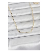 Mey İthalat® CM 14K Gold Renk Yassı Gemici Zincir Model 60 cm Kadın Kolye