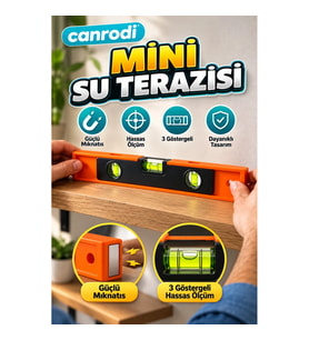 Mini Mıknatıslı Su Terazisi 3 Göstergeli Hassas Hizalama ve Ölçüm Aleti
