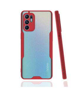 Oppo Reno 6 Kılıf Platin Silikon - Kırmızı