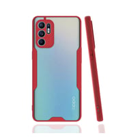 Oppo Reno 6 Kılıf Platin Silikon - Kırmızı
