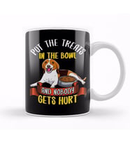 Put The Treats In The Bowl No One Gets Hurt Beagle Kupa Bardak Porselen