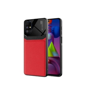 Samsung Galaxy M51 Uyumlu Kılıf Zore Emiks Kapak (Kırmızı)