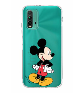 Xiaomi Redmi 9T  Kamera Korumalı Kapak Mickey Mouse Tasarımlı Şeffaf  Kılıf