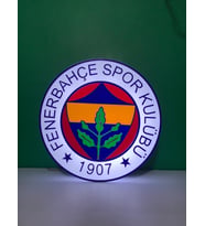Fenerbahçe Logolu Tabela 3D Led Neon Etkili Işıklı Tabela 30X45 CM Tek Taraflı