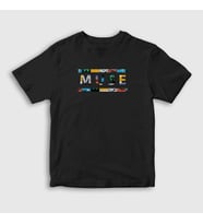 Presmono Unisex Çocuk Siyah Logo V2 Muse T-Shirt 70237tt