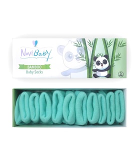 Novibaby 5'li Bambu Yenidoğan Bebek Çorap I Sea Green I 0-6 ay (Mint Yeşili)