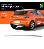 Renault Clio Uyumlu 5 Krom Arka Tampon Çıtası 2019 Ve Üzeri