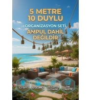 5 Metre 10 Duy Organizasyon Seti E27 Su Geçirmez 220V Bahçe Teras Festoon Ampulsüz Dış Mekan
