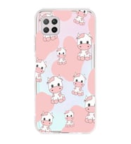 Huawei P40 Lite Uyumlu İnek Desenli Şeffaf Telefon Kılıfı