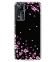INFINIX Note 11 Pro Note 10 Hot 9 Play Kılıf Desemli Silikon Black flowers 1391