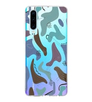 Huawei P30 Uyumlu Kapak Abstrackt Tasarımlı Şeffaf Silikon Kılıf