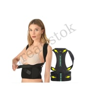 Unisex Kamburluk Önleyici Sporcu Dik Duruş Korsesi Çapraz Profesyonel Korse Medikal Ortopedik Korse (Siyah)
