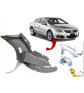 Vw Passat CC Sağ Çamurluk Davlumbazı Küçük 2009-2012 3C8805912A
