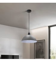 RİOLİGHT MODERN,VİNTAGE,RETRO,RUSTİK GRİ 1XE27 DUYLU METAL TEKLİ SARKIT AVİZE ÇAP:30CM
