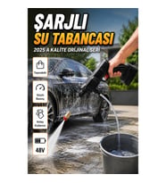 48V Şarjlı Basınçlı Su Tabancası – 15.000mAh Pil, 5 Metre Filtreli Hortum ve Köpük Haznesi
