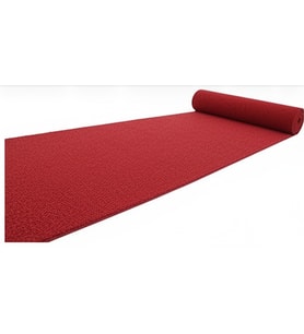 Abk Kıvırcık Kırmızı Paspas 100 cm Kaymaz 11m Yolluk Kaydırmaz Halı