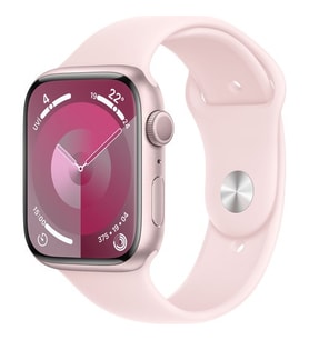 Apple Watch Seri 9 Gps 45MM Pembe Alüminyum Kasa Spor Kordon - M/l MR9H3TU/A